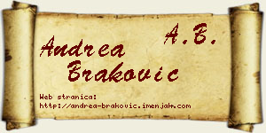 Andrea Braković vizit kartica